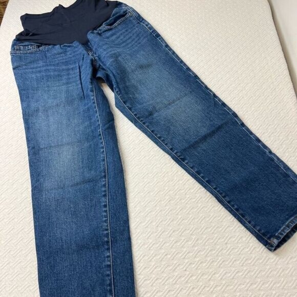 Old Navy Maternity Size 0 Small XS Extra High Rise Straight Full Panel Jeans - Picture 11 of 12